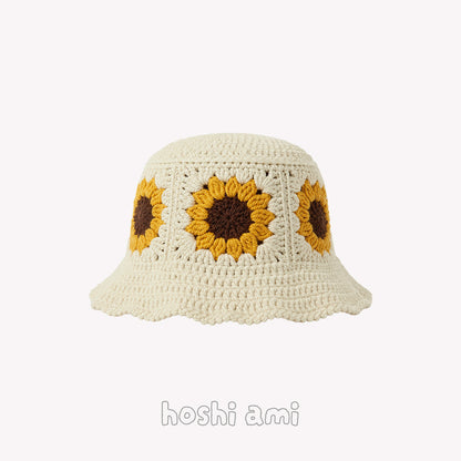 【手編みキット】Sunflower Granny Hat（ひまわり・グラニーハット）｜春夏コーデに最適｜初心者向け｜SNSで大人気｜編み方動画付き
