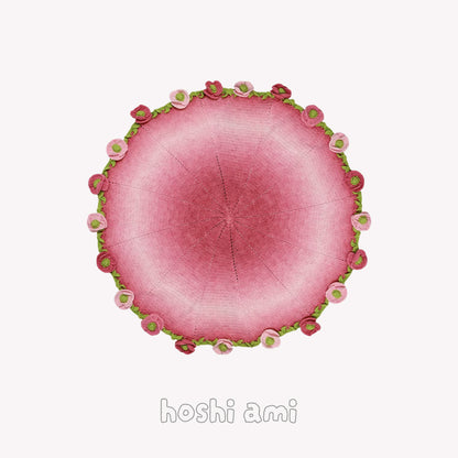 【手編みキット】虞美人草（ポピー）ブランケット｜花モチーフ｜ピンクグラデーション｜ギフトにも｜初心者さんOK｜動画＋電子版編み図付き