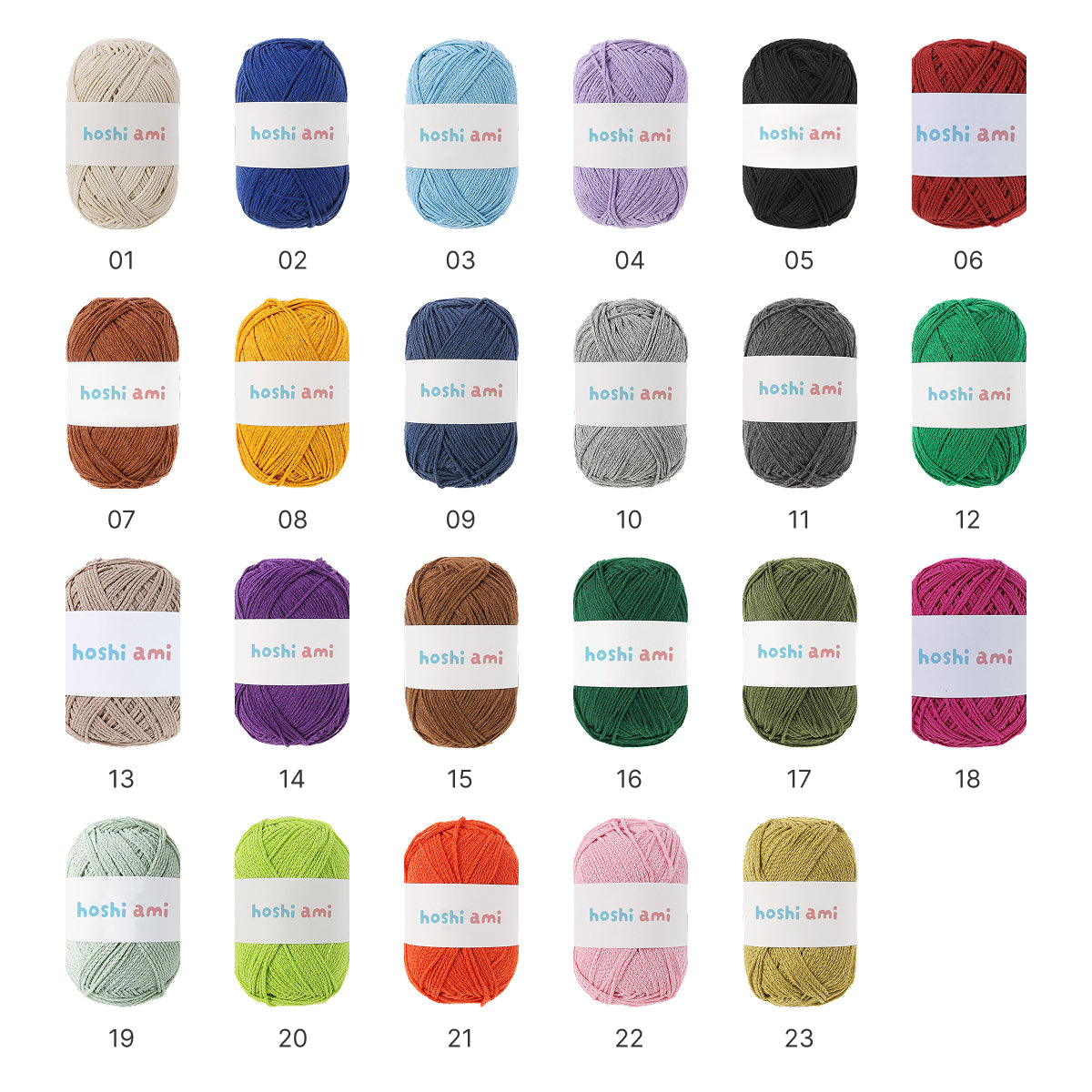 1mm Cotton Cord（1mm コットン・コード）｜コットン混ヤーン｜ハリがあって型崩れしにくい編み糸｜バッグ・帽子・小物におすすめ｜韓国風｜全23色