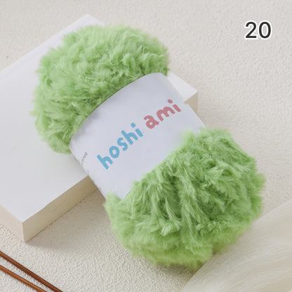 Fake Fur Yarn（フェイクファーヤーン）100g｜極太｜もこもこ エコファー｜星ポンチョ・マフラー・バッグ・ラグ｜全22色