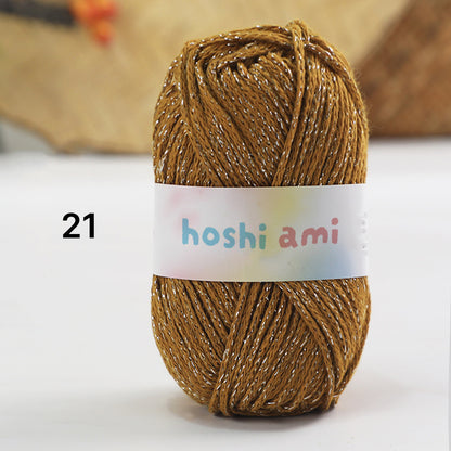 Starlight Lame Cotton（スターライト・ラメコットン）50g｜ふんわりコットン×きらめく銀糸｜バッグ・帽子・韓国風小物に｜高見えデザイン｜全29色