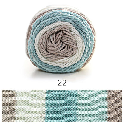 Rainbow Cotton（レインボーコットン） 100g｜カラフルなグラデーションケーキヤーン｜編むだけで可愛いボーダー柄｜韓国風｜コットン混合｜全23色