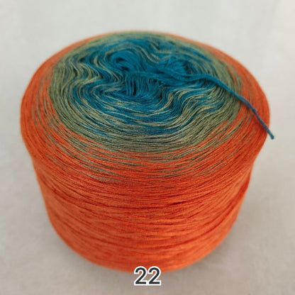 【シルケット加工・綿100%】Joyful Cake Yarn（ジョイフルケーキヤーン）｜ロングピッチ段染め・韓国風｜夏用ウェア・ショール・ブランケットに最適｜全37色｜電子版 ショール編みレシピ プレゼント！