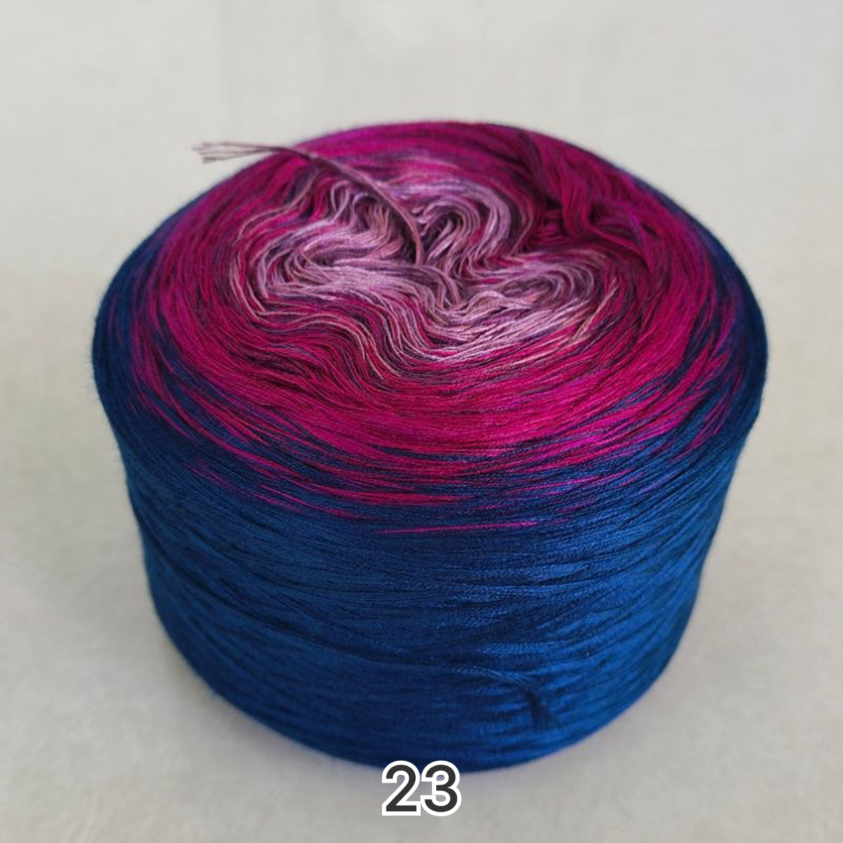 【シルケット加工・綿100%】Joyful Cake Yarn（ジョイフルケーキヤーン）｜ロングピッチ段染め・韓国風｜夏用ウェア・ショール・ブランケットに最適｜全37色｜電子版 ショール編みレシピ プレゼント！