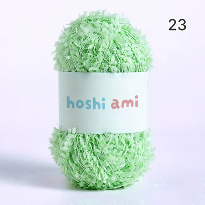 Leaf Ribbon Yarn（リーフリボンヤーン）｜韓国風ファンシーヤーン｜単独でも引き揃え用としても最適｜純色＆グラデーション｜全33色