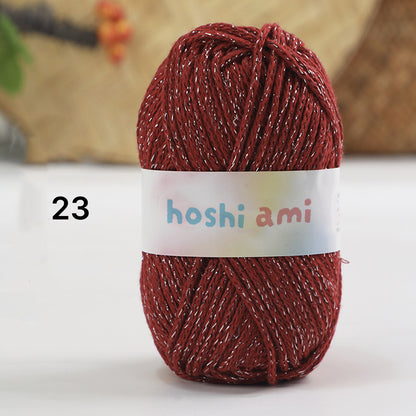 Starlight Lame Cotton（スターライト・ラメコットン）50g｜ふんわりコットン×きらめく銀糸｜バッグ・帽子・韓国風小物に｜高見えデザイン｜全29色
