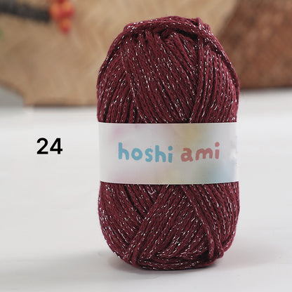 Starlight Lame Cotton（スターライト・ラメコットン）50g｜ふんわりコットン×きらめく銀糸｜バッグ・帽子・韓国風小物に｜高見えデザイン｜全29色