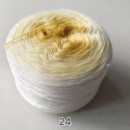 【シルケット加工・綿100%】Joyful Cake Yarn（ジョイフルケーキヤーン）｜ロングピッチ段染め・韓国風｜夏用ウェア・ショール・ブランケットに最適｜全37色｜電子版 ショール編みレシピ プレゼント！