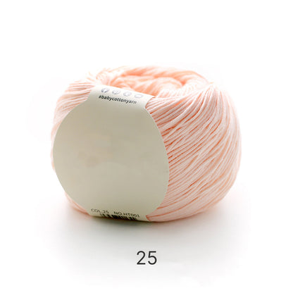 【綿100%】Pure Cotton（ピュアコットン）50g｜100%コットン糸｜通気性抜群で心地よい｜ベビー服・オールシーズン対応