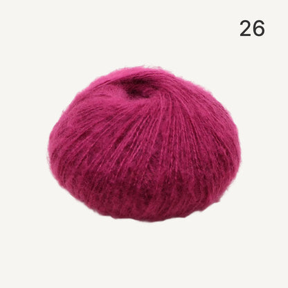 Fuwari Mohair（フワリモヘア）25g｜極上の肌触り｜綿あめのように軽やか｜引き揃え・透かし編み・ベビーウェアに｜全40色