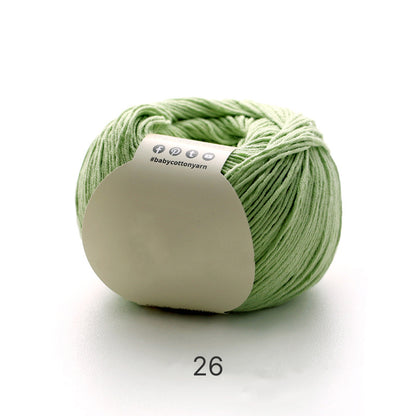 【綿100%】Pure Cotton（ピュアコットン）50g｜100%コットン糸｜通気性抜群で心地よい｜ベビー服・オールシーズン対応