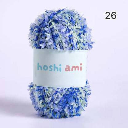 Leaf Ribbon Yarn（リーフリボンヤーン）｜韓国風ファンシーヤーン｜単独でも引き揃え用としても最適｜純色＆グラデーション｜全33色
