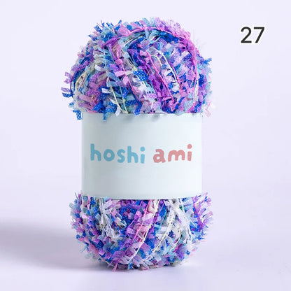 Leaf Ribbon Yarn（リーフリボンヤーン）｜韓国風ファンシーヤーン｜単独でも引き揃え用としても最適｜純色＆グラデーション｜全33色