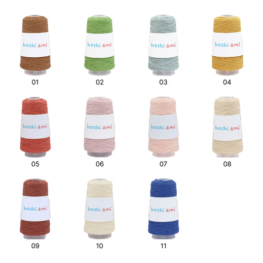 Breeze Lace Yarn（ブリーズレースヤーン）50g｜3本撚りのコットンリネンレース糸｜サマーヤーン｜春夏のウェア・ショール・小物に｜全11色