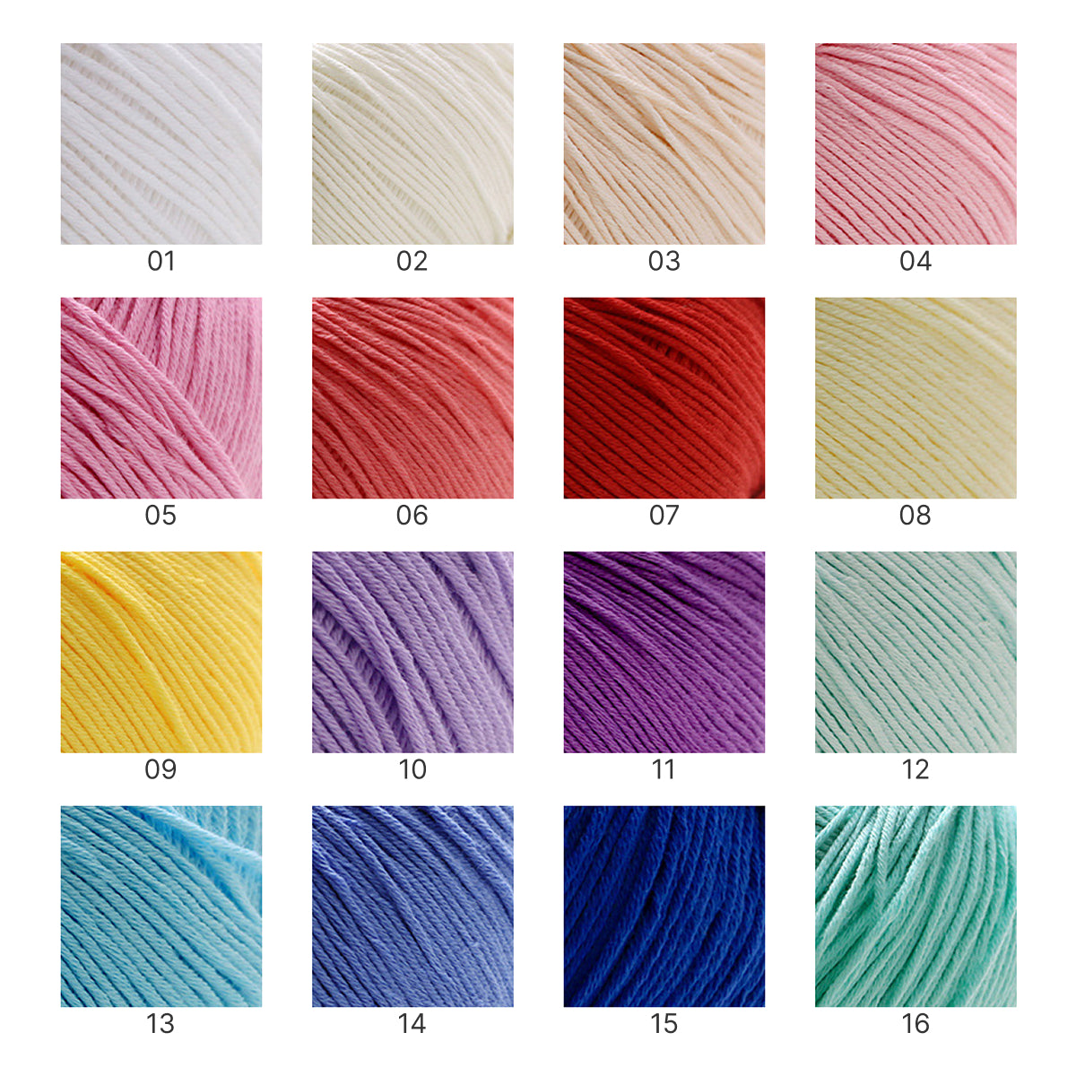 【綿100%】Pure Cotton（ピュアコットン）50g｜100%コットン糸｜通気性抜群で心地よい｜ベビー服・オールシーズン対応