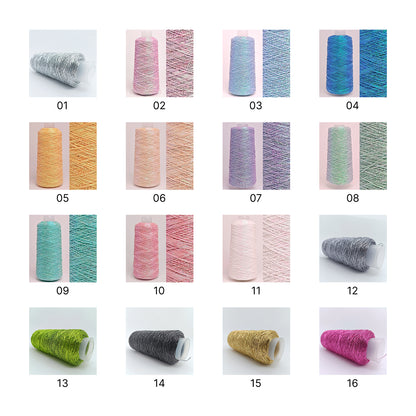 Jewel Metallic Yarn（ジュエルメタリックヤーン）200g｜メタリックな輝き｜韓国トレンド｜スマホショルダー・バッグ作りに｜大容量｜全29色