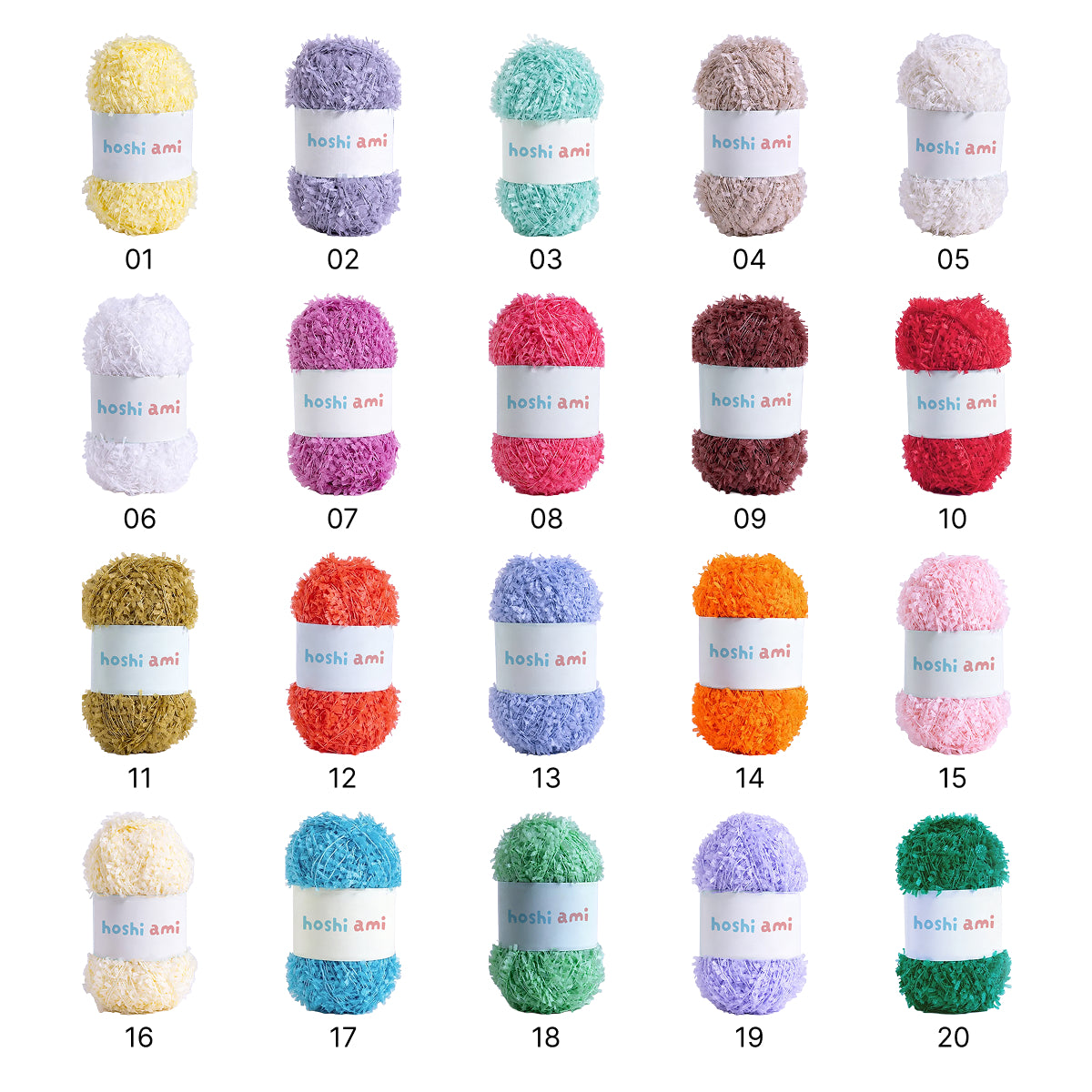 Leaf Ribbon Yarn（リーフリボンヤーン）｜韓国風ファンシーヤーン｜単独でも引き揃え用としても最適｜純色＆グラデーション｜全33色