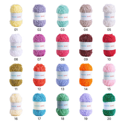 Leaf Ribbon Yarn（リーフリボンヤーン）｜韓国風ファンシーヤーン｜単独でも引き揃え用としても最適｜純色＆グラデーション｜全33色