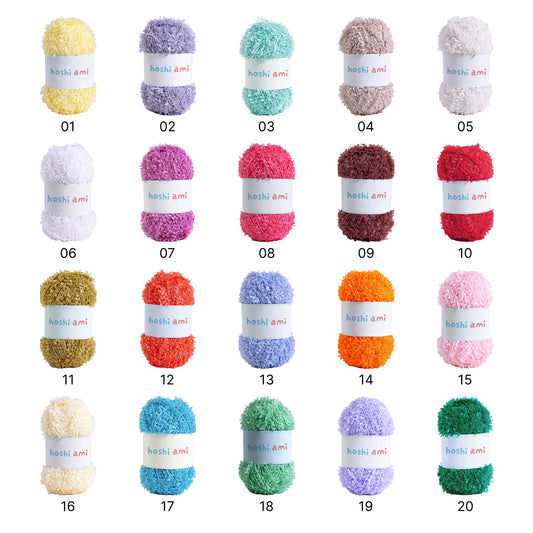 Leaf Ribbon Yarn（リーフリボンヤーン）｜韓国風ファンシーヤーン｜単独でも引き揃え用としても最適｜純色＆グラデーション｜全33色