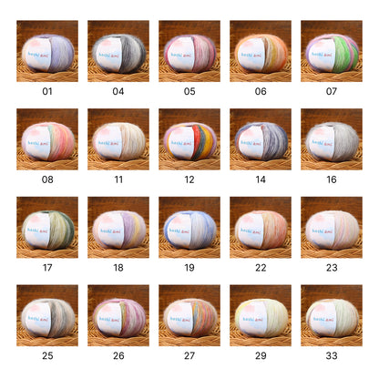 Cloud Mohair（クラウドモヘア）50g｜雲のように美しい段染め｜シルク混モヘア・シルクウール配合｜全20色