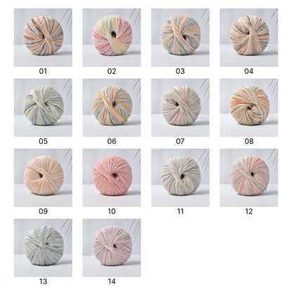 Pastel Cotton （パステルコットン）50g｜やさしい彩りのコットングラデーション糸｜中細・サマーヤーン ｜全14色
