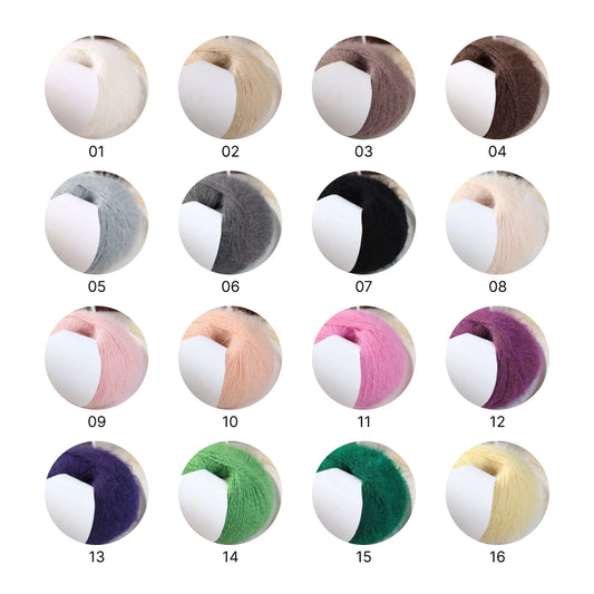 Snow Fur Yarn（スノーファーヤーン）100g｜雪のようなふわふわ感｜全27色 単色ファー毛糸｜マフラー・帽子・スヌード・編みぐるみ向け｜全27色