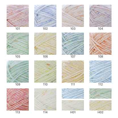 【手編みキット】Mousse Hana Shawl（ムースハナショール）｜花モチーフつなぎの三角ショール｜コットン入り｜冷房対策にも｜全16タイプ｜編み図＋動画付き