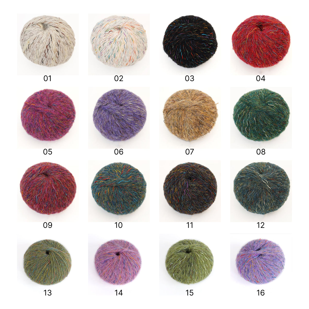 Hanabi Alpaca（ハナビ アルパカ）50g｜花火の彩り｜スーパーキッドモヘヤ＆アルパカ混｜韓国トレンド｜引き揃え風の華やかさ｜ファンシーヤーン｜全16色