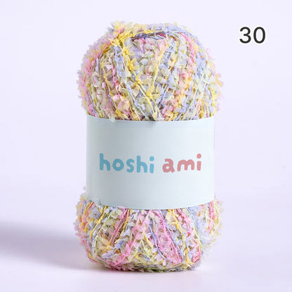 Leaf Ribbon Yarn（リーフリボンヤーン）｜韓国風ファンシーヤーン｜単独でも引き揃え用としても最適｜純色＆グラデーション｜全33色