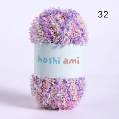 Leaf Ribbon Yarn（リーフリボンヤーン）｜韓国風ファンシーヤーン｜単独でも引き揃え用としても最適｜純色＆グラデーション｜全33色