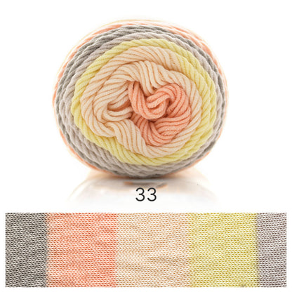 Rainbow Cotton（レインボーコットン） 100g｜カラフルなグラデーションケーキヤーン｜編むだけで可愛いボーダー柄｜韓国風｜コットン混合｜全23色