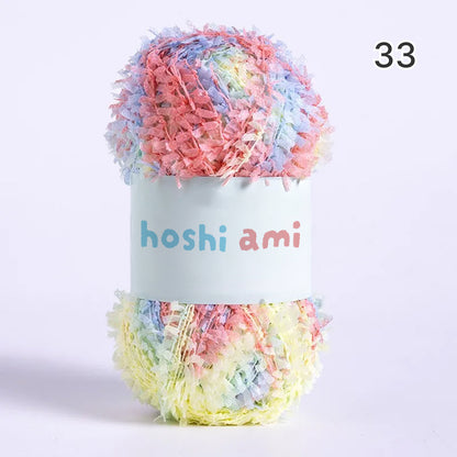 Leaf Ribbon Yarn（リーフリボンヤーン）｜韓国風ファンシーヤーン｜単独でも引き揃え用としても最適｜純色＆グラデーション｜全33色