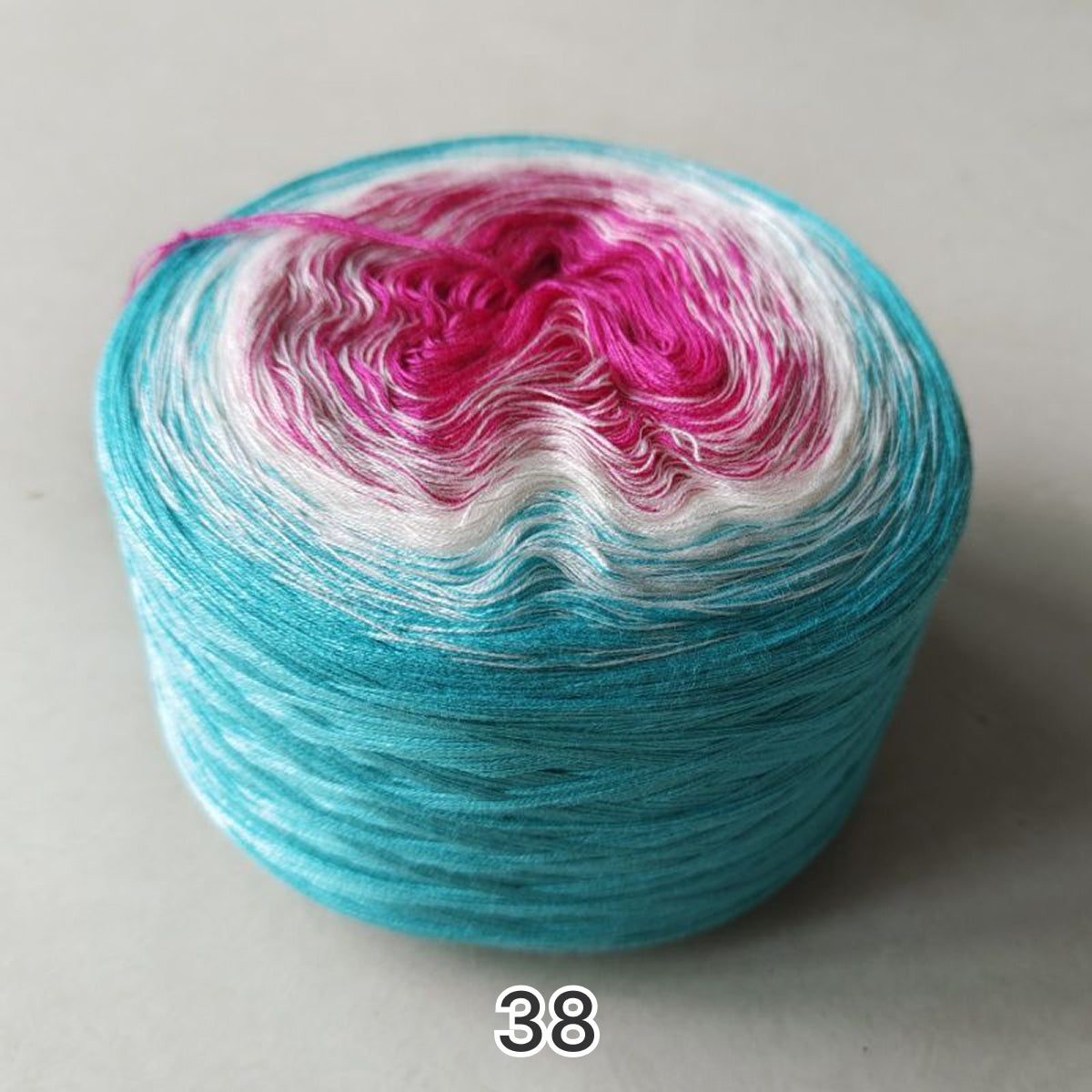 【シルケット加工・綿100%】Joyful Cake Yarn（ジョイフルケーキヤーン）｜ロングピッチ段染め・韓国風｜夏用ウェア・ショール・ブランケットに最適｜全37色｜電子版 ショール編みレシピ プレゼント！