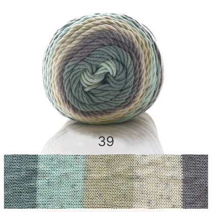 Rainbow Cotton（レインボーコットン） 100g｜カラフルなグラデーションケーキヤーン｜編むだけで可愛いボーダー柄｜韓国風｜コットン混合｜全23色