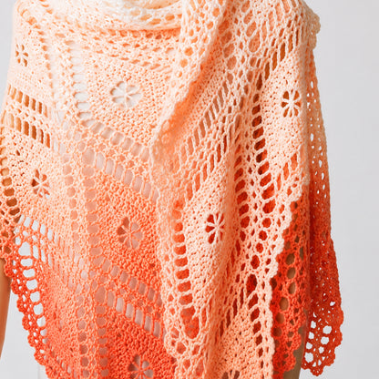 【手編みキット】Aqua Shawl（アクアショール）｜透かし編みの三角ショール｜パイナップル風模様｜春夏・冷房対策｜編み図付き（一部動画あり）