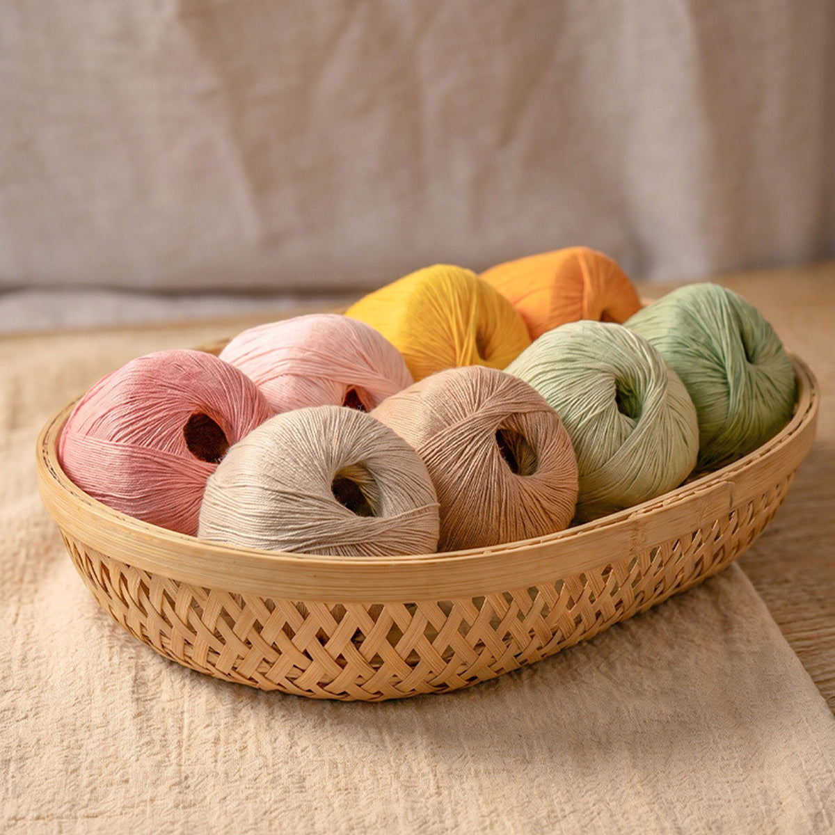 【竹由来】Bamboo Cotton（バンブーコットン）50g｜ほんのり艶めくサマーヤーン｜春夏ウェア・ショールに｜全17色