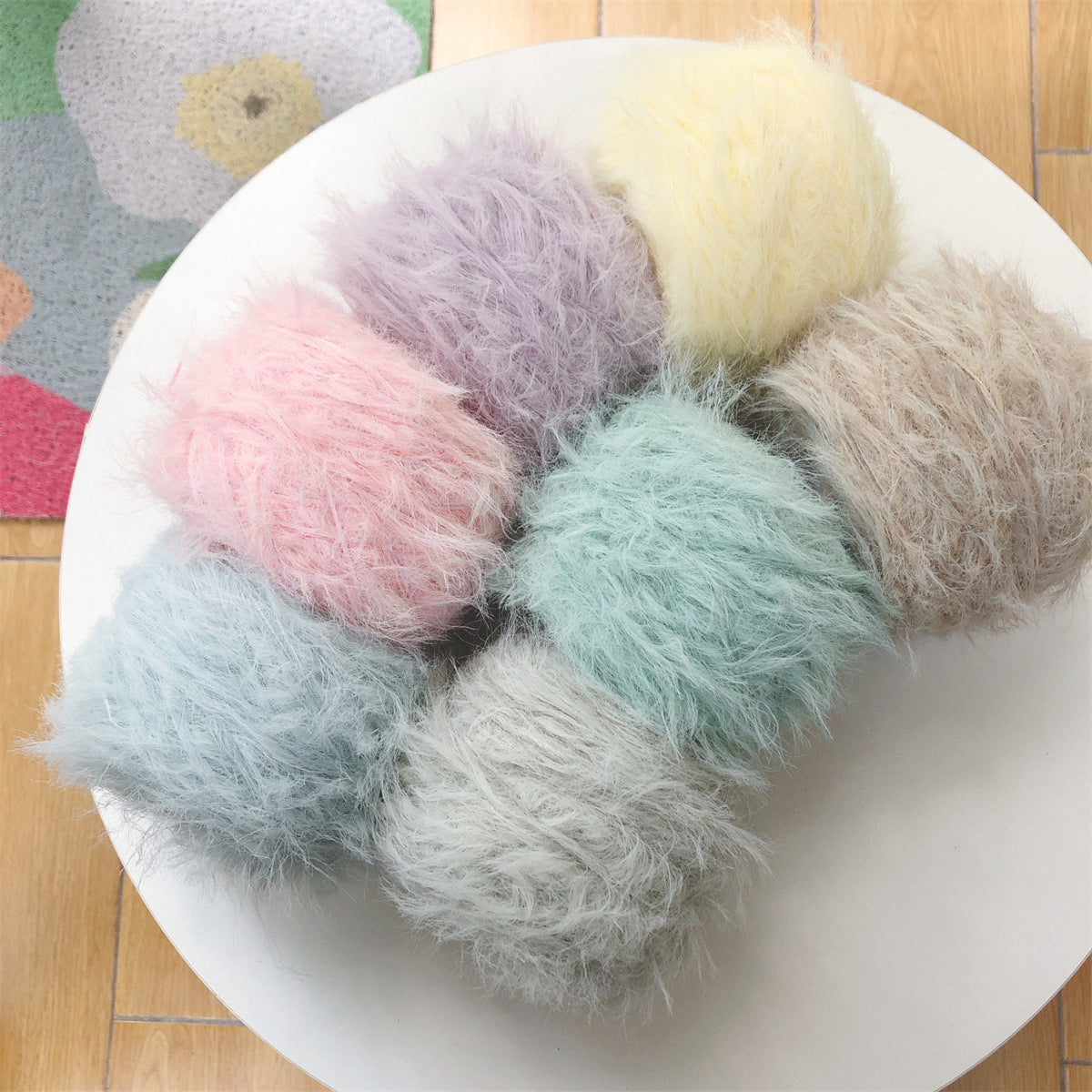Mochi Fur Yarn（モチファーヤーン）50g｜ふわもこ・フェイクファー・パステルカラー｜帽子・マフラー｜韓国トレンド｜全15色