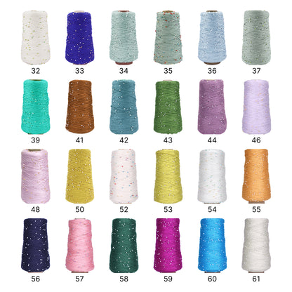 Pearl Cotton（パールコットン）350g｜真珠のような輝き｜パールビーズ入りシルケットコットン｜上品な艶と涼やかなサマーヤーン｜韓国トレンドのバレエコア風｜全75色
