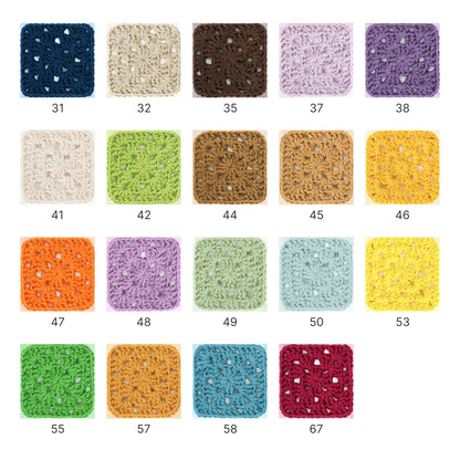 Premium Combed Cotton（プレミアム・コーマコットン）50g｜高品質 5ply｜初心者にもおすすめの高耐久毛糸｜あみぐるみ〜服まで幅広く使える｜全39色
