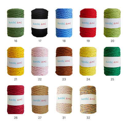 【綿100％】3mm Cotton Cord（3mm コットン・コード）200g｜春夏のバッグ・ポーチ・小物作りに｜韓国風バッグにも｜初心者にもおすすめ