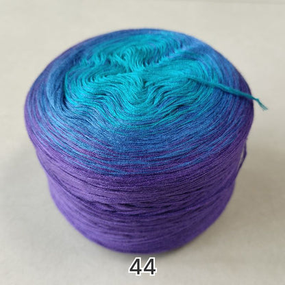 【シルケット加工・綿100%】Joyful Cake Yarn（ジョイフルケーキヤーン）｜ロングピッチ段染め・韓国風｜夏用ウェア・ショール・ブランケットに最適｜全37色｜電子版 ショール編みレシピ プレゼント！