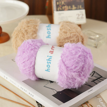 Fake Fur Yarn（フェイクファーヤーン）100g｜極太｜もこもこ エコファー｜星ポンチョ・マフラー・バッグ・ラグ｜全22色