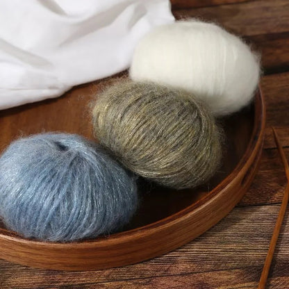 Sea Mohair（シーモヘア）25g ｜アルパカ50%×モヘア50%｜ふんわり軽やか｜引き揃え糸・透け感ニット・マフラー作り｜韓国ファッション｜全20色