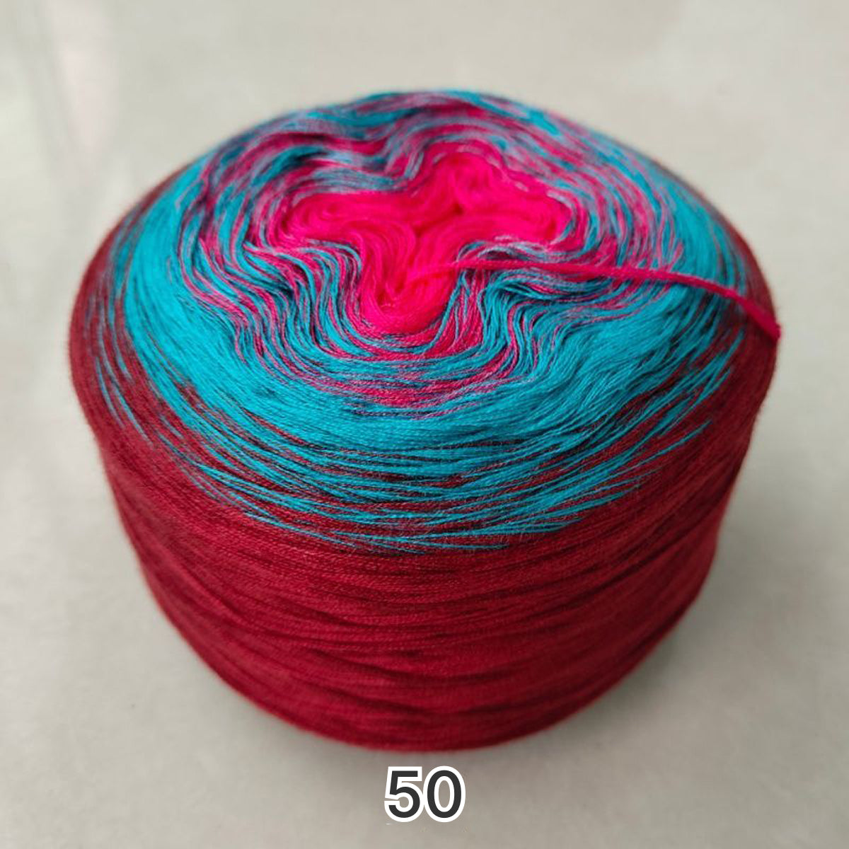 【シルケット加工・綿100%】Joyful Cake Yarn（ジョイフルケーキヤーン）｜ロングピッチ段染め・韓国風｜夏用ウェア・ショール・ブランケットに最適｜全37色｜電子版 ショール編みレシピ プレゼント！