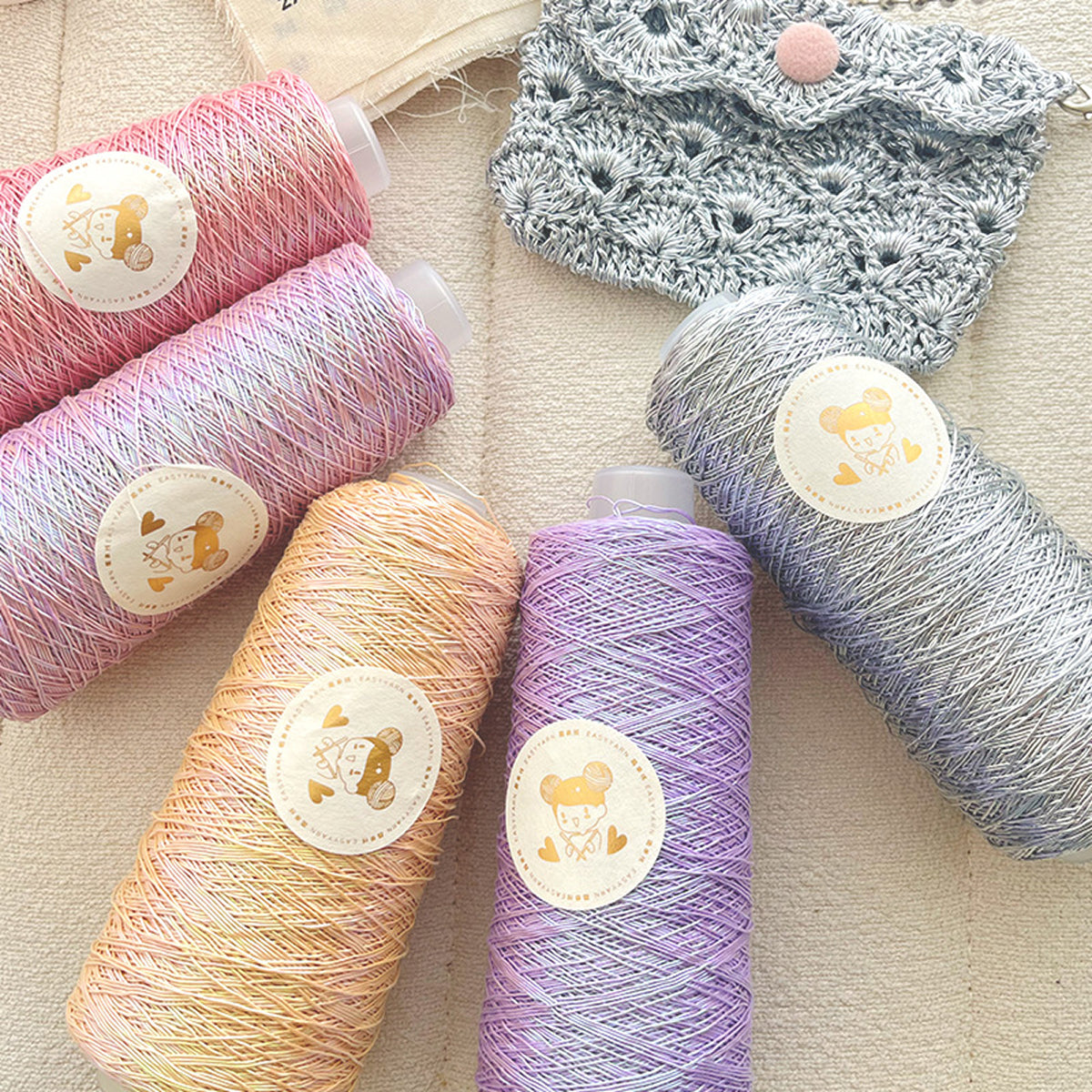 Jewel Metallic Yarn（ジュエルメタリックヤーン）200g｜メタリックな輝き｜韓国トレンド｜スマホショルダー・バッグ作りに｜大容量｜全29色