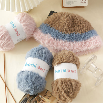 Fake Fur Yarn（フェイクファーヤーン）100g｜極太｜もこもこ エコファー｜星ポンチョ・マフラー・バッグ・ラグ｜全22色