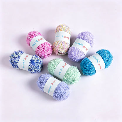 Leaf Ribbon Yarn（リーフリボンヤーン）｜韓国風ファンシーヤーン｜単独でも引き揃え用としても最適｜純色＆グラデーション｜全33色
