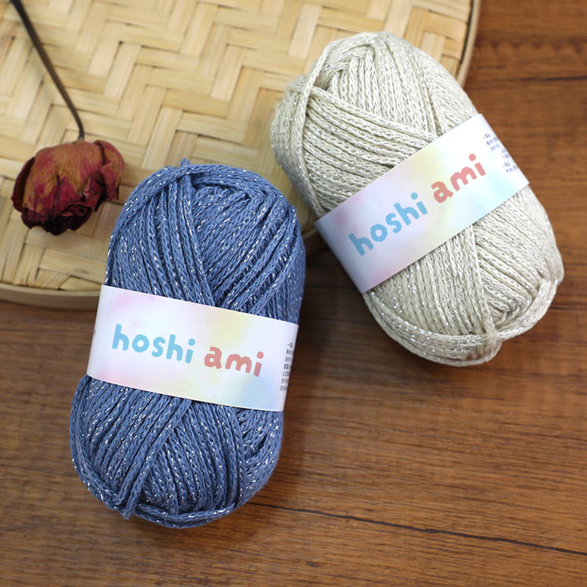 Starlight Lame Cotton（スターライト・ラメコットン）50g｜ふんわりコットン×きらめく銀糸｜バッグ・帽子・韓国風小物に｜高見えデザイン｜全29色