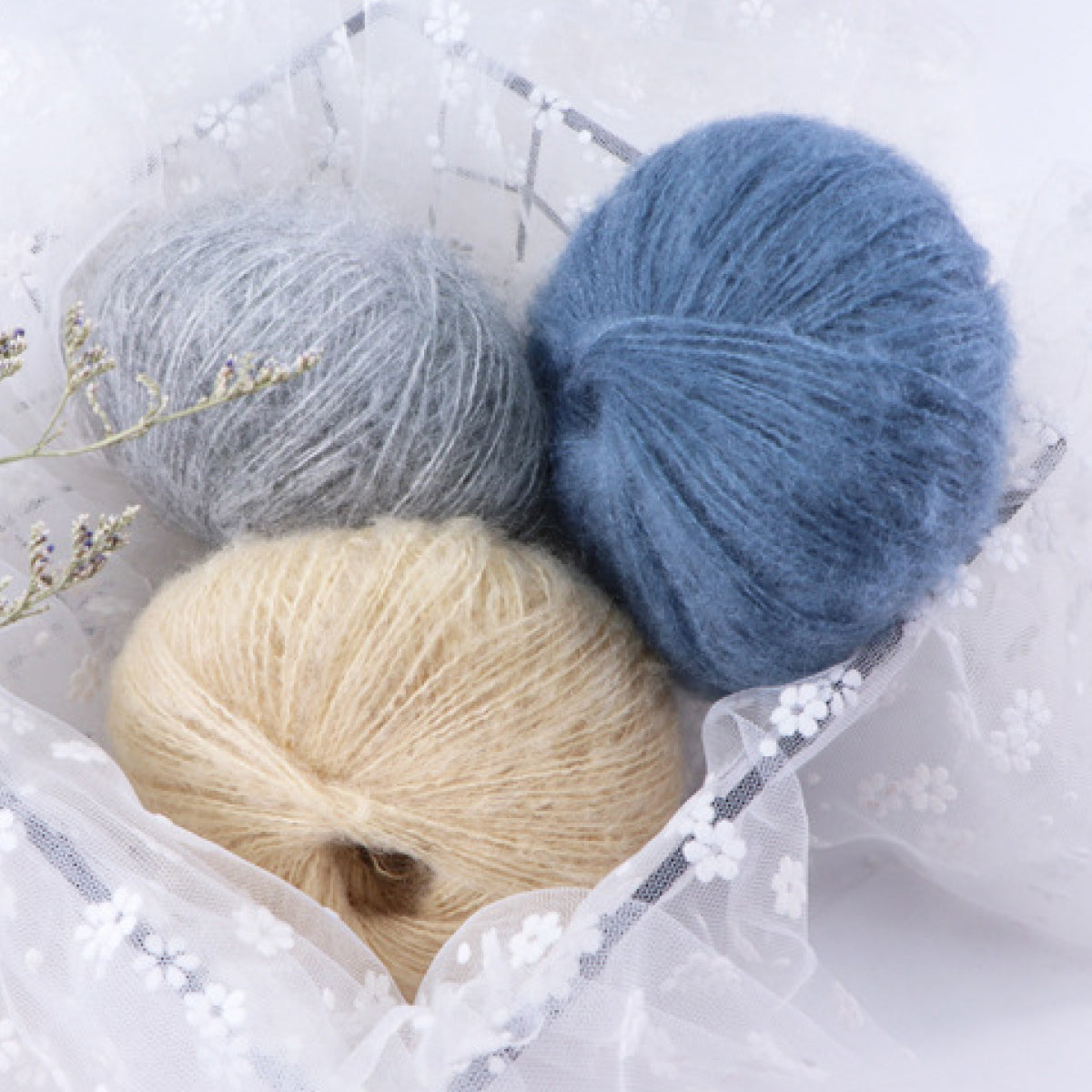 Fuwari Mohair（フワリモヘア）25g｜極上の肌触り｜綿あめのように軽やか｜引き揃え・透かし編み・ベビーウェアに｜全40色