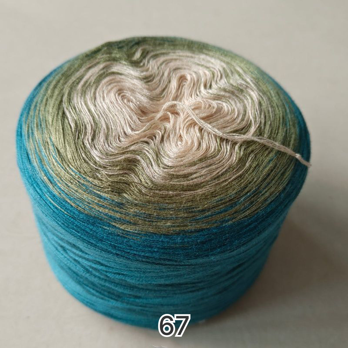 【シルケット加工・綿100%】Joyful Cake Yarn（ジョイフルケーキヤーン）｜ロングピッチ段染め・韓国風｜夏用ウェア・ショール・ブランケットに最適｜全37色｜電子版 ショール編みレシピ プレゼント！